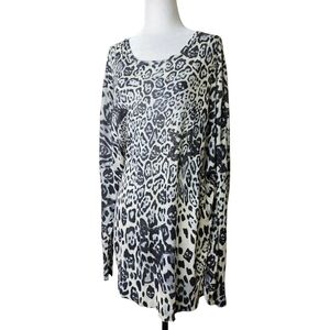 Philipp  Plein ribbed knit multi print whimsigoth long sleeves top